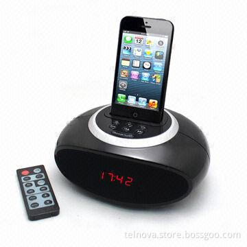 Lightning Connector Docking Speaker for iPhone with FM and Clock Radio